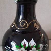 Стъклена рисувана ваза с 3Д елементи, снимка 4 - Вази - 42863922