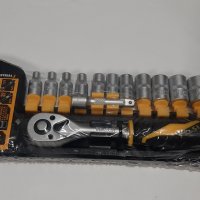 Комплект тресчотка с вложки 1/4" TOLSEN Gripro Industrial 14 части   , снимка 4 - Други инструменти - 39114482