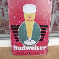 Метална табела бира Будвайзер Budweiser реклама бирен фест  , снимка 1 - Рекламни табели - 42748476