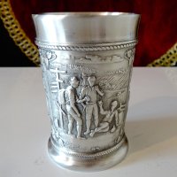 Чаша от калай с картини Къмпинг,туризъм. , снимка 6 - Антикварни и старинни предмети - 44231741