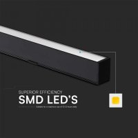 LED Линеен Осветител 40W Черен 3в1 SAMSUNG чип – 5 Години Гаранция, снимка 3 - Друго - 42779338