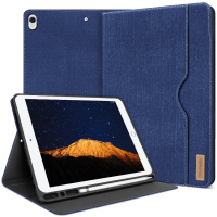 Деним Кейс DTH-PANDA iPad/10.2” 2021 9/8/7th Gen 2020/2019,държач за молив/джоб/авт. заспиване, снимка 1 - Таблети - 44756893
