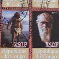 Пощенски марки  чиста комплектна серия ЧАРЛЗ ДАРВИН поща Конго за колекционери 29833, снимка 3 - Филателия - 37689450