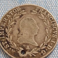Сребърна монета 20 кройцера 1818г. Франц първи Виена Австрийска империя 12215, снимка 1 - Нумизматика и бонистика - 42915123