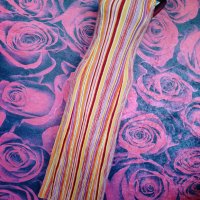 Цветна кенарена дълга рокля S/M, снимка 6 - Рокли - 37895960