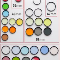 филтър UV, поляризационен, цветен, фото, 49, 52, 58, 62, 67 mm, филтри , снимка 1 - Чанти, стативи, аксесоари - 30995654