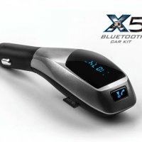 1619 Стилен Bluetooth трасмитер за автомобил с високоговорител Х5, снимка 4 - Аксесоари и консумативи - 30852548