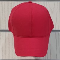 Нова изчистена шапка с козирка в червен цвят, микрофибър, снимка 3 - Шапки - 37505726