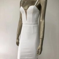 Бандажна бяла рокля , снимка 3 - Рокли - 42312030