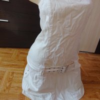 Бяла рокличка с коланче, снимка 1 - Рокли - 42909803