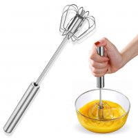 Въртяща се метална бъркалка за яйца и сосове, снимка 1 - Прибори за хранене, готвене и сервиране - 39518554