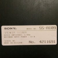 тонколони Sony SS-A109, снимка 5 - Тонколони - 29290721