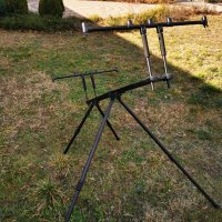 Шаранска стойка за до 5 въдици с телескопични крака с дължина до 133см, снимка 6 - Такъми - 39359856