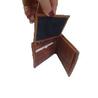 Мъжко портмоне в кафяв цвят от естествена к., снимка 3 - Портфейли, портмонета - 44389005