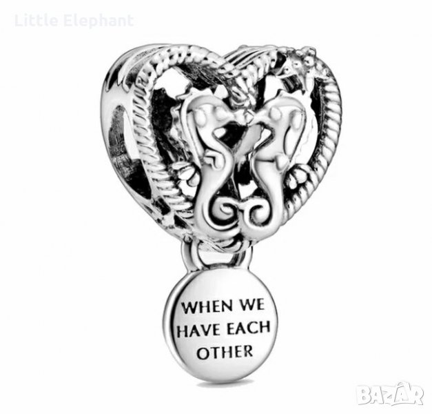 Outlet Sale Висящ елемент морски кончета"When we have each other"/нов, снимка 1