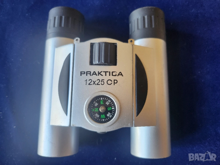 бинокъл немски Praкtica 12x25 CP с вграден компас - за ремонт, снимка 1