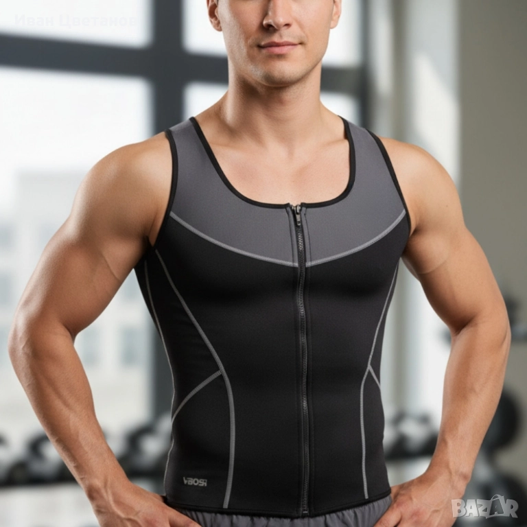 Оформящо спортно облекло за мъже със сауна ефект, снимка 1