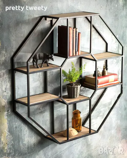 Метална етажерка за окачване на стена по поръчка , снимка 1