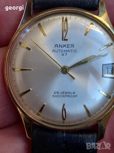 позлатен часовник Anker 67 automatic 25 jewels , снимка 1