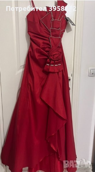 Нова червена официална рокля , снимка 1