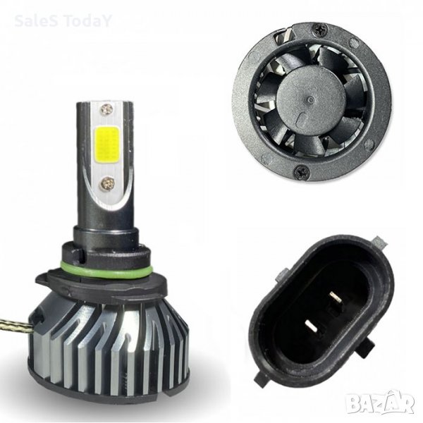 Диодни крушки 9005, 8000L, 6000К, NIKEN, 30W, LED, бял, снимка 1