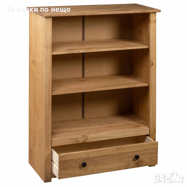 Библиотека, 80x35x110 см, бор масив, Panama Range Код P954, снимка 1