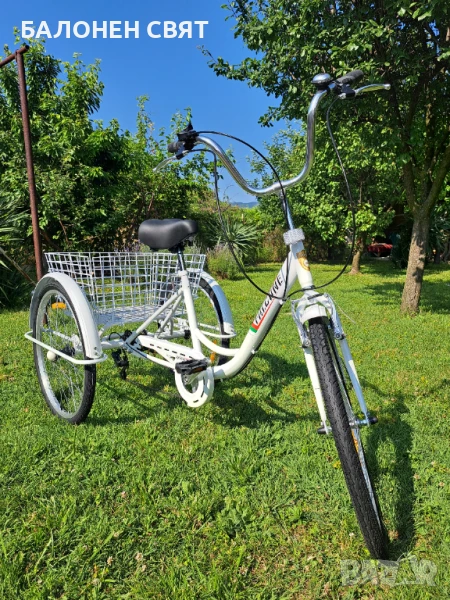 MEGA BRAND Практичен Триколесен Велосипед с три гуми Триколка за всеки, снимка 1