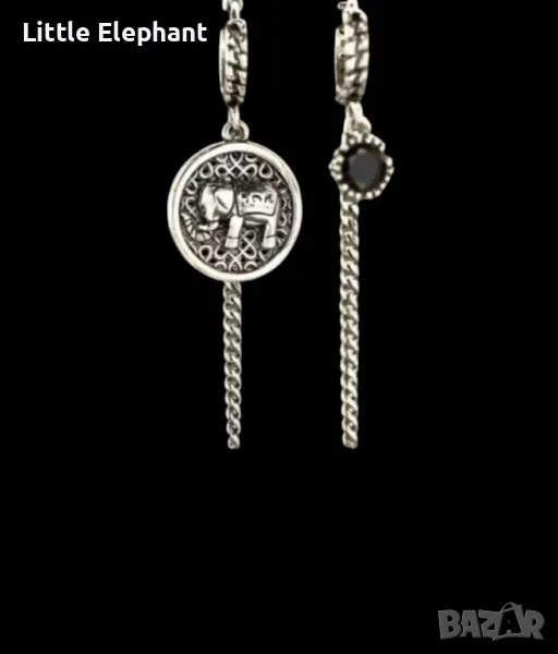 Сребърни висящи обеци,бранд,retro/нови, снимка 1