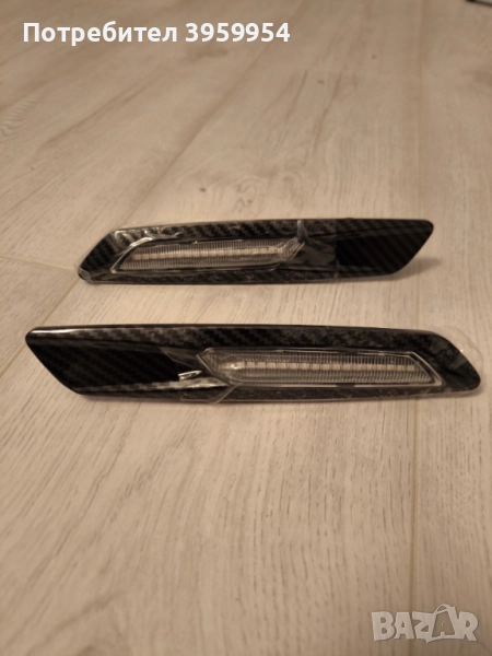 Карбонови странични мигачи бмв ф10/11, снимка 1