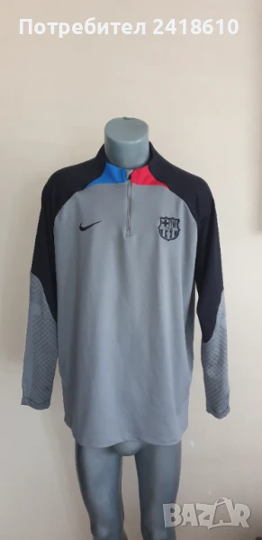 Nike Dri - Fit FC Barcelona 3/4 Full Zip Slim Fit Strike Mens Size 2XL НОВО! ОРИГИНАЛ! Мъжко Горнище, снимка 1