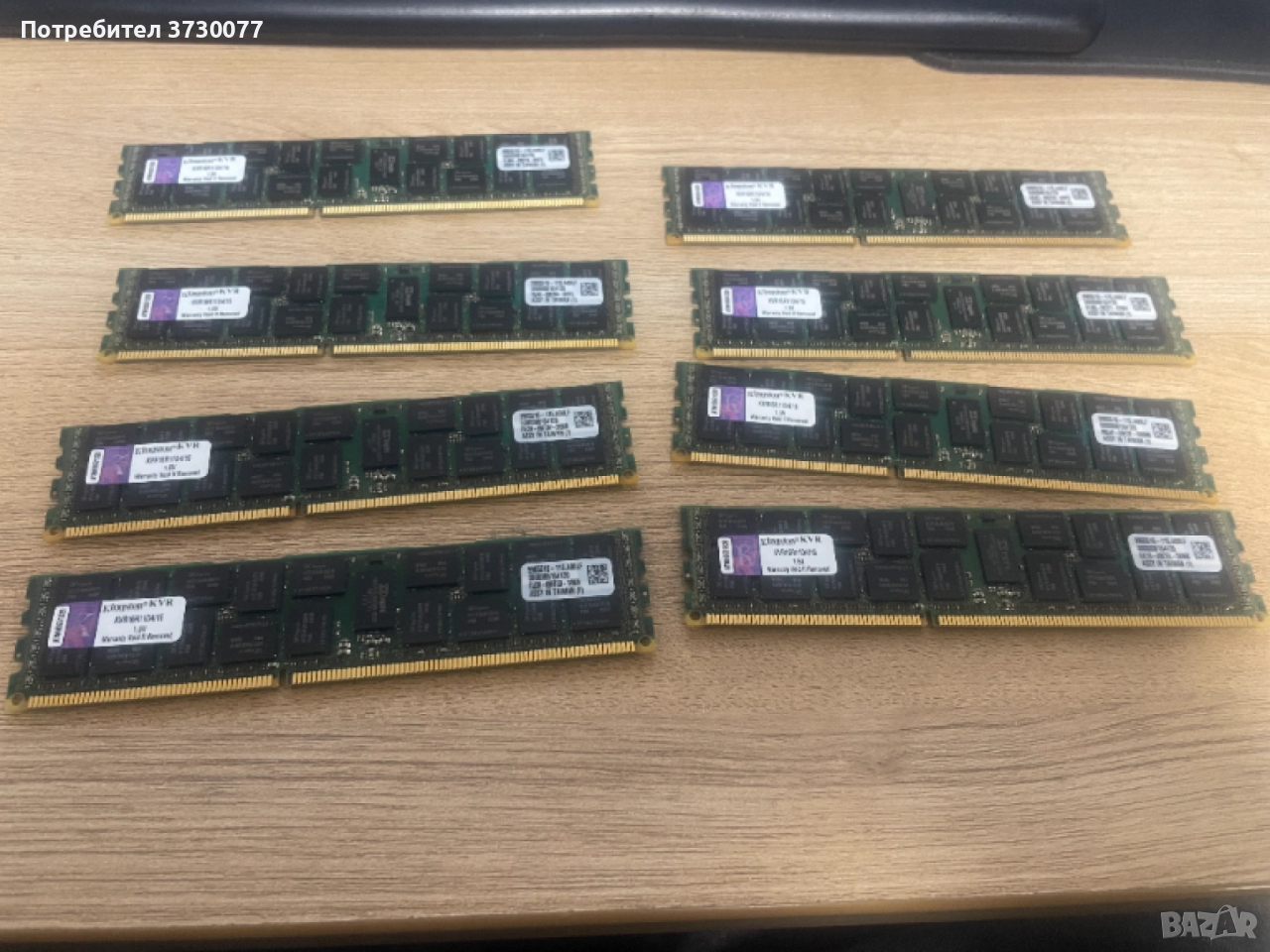 128GB DDR3 8x16GB KVR16R11D4/16 Kingstone ECC, снимка 1