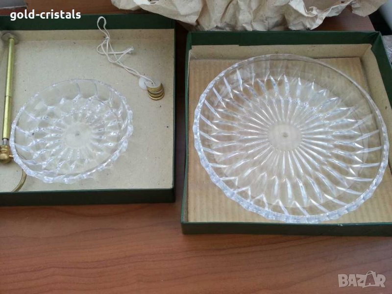 Кристален поднос на два етажа, снимка 1
