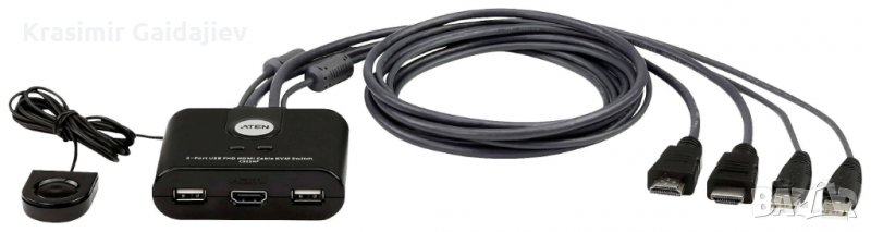 ATEN CS22HF USB FHD HDMI кабелен превключвател 2-портов, снимка 1