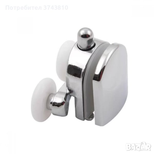 Метална двойна долна ролка за врата на душ кабина плъзгане., снимка 1