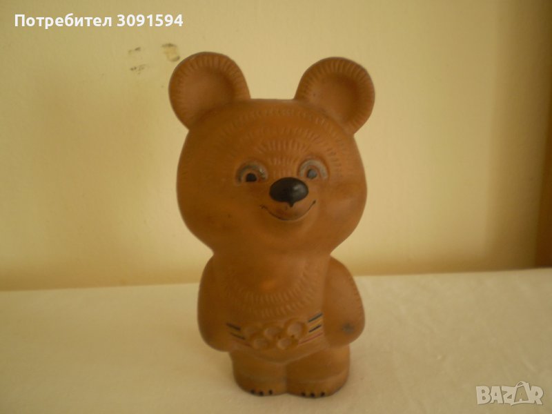 Голямо гумено олимпийско мече Миша , снимка 1