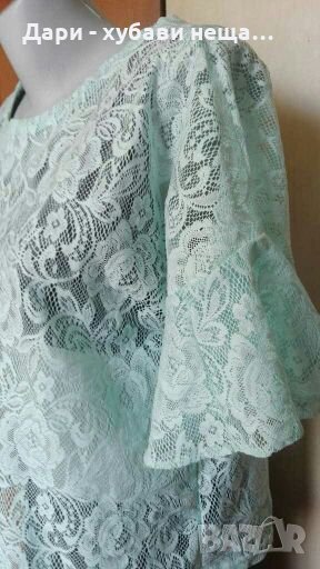 Дантелен топ в цвят мента🍀👗M/L,L👗🍀арт.2089, снимка 1
