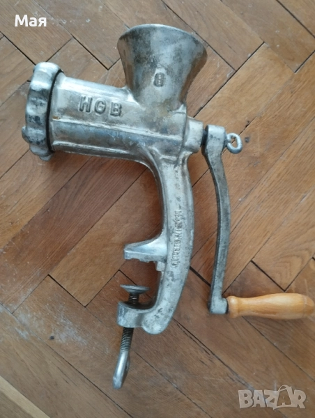 Метална машина за мелене на месо едновремешна метална № 8 , снимка 1