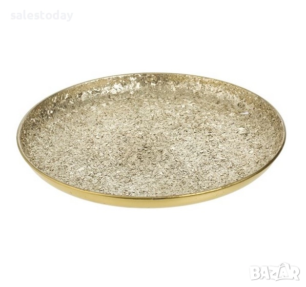 Поднос метален, Декоративно плато, шампанско, Ø30см, снимка 1