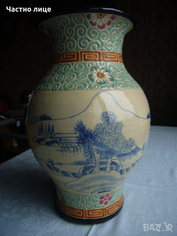 Декоративна керамична ваза среден размер, снимка 1