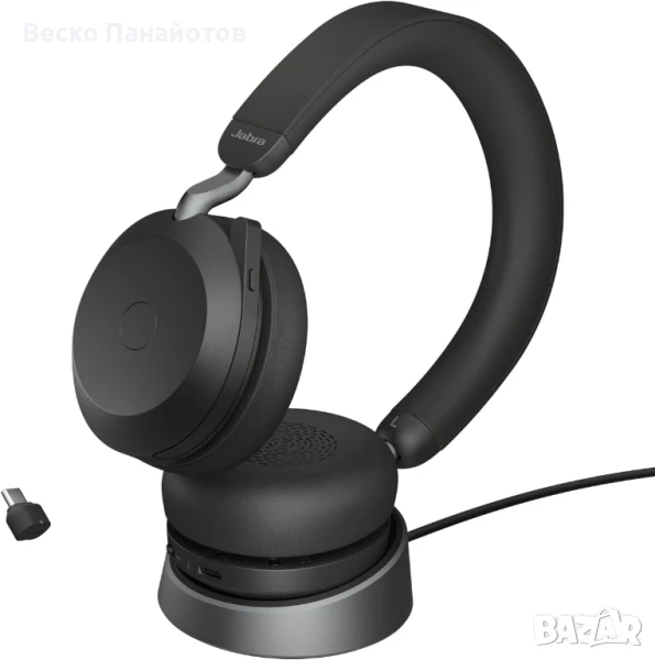Jabra Evolve2 75 Безжични компютърни слушалки с 8 микрофона-55%, снимка 1