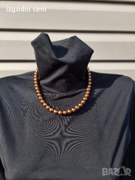 Колие перли в кафяво (колие модел 1), снимка 1