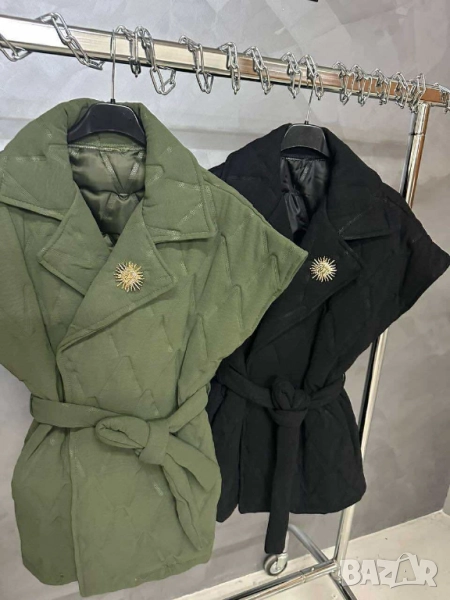 Елек със свободна кройка и брошка  , снимка 1