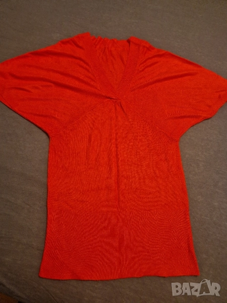 Дамска блуза червена плетиво размер С/М, снимка 1