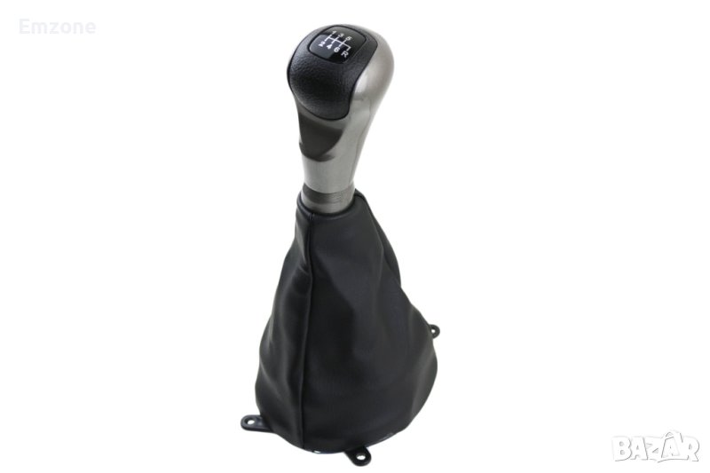 Топка за скоростен лост с 6ск. с кожен маншон и рамка за Хонда Сивик Honda Civic 2006 - 2011 г., снимка 1