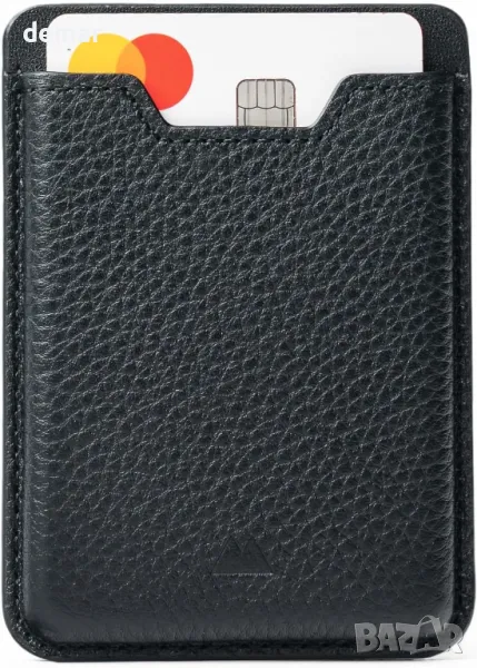 Mous MagSafe магнитен портфейл за мобилен телефон, MagSafe съвместим аксесоар – черна кожа, снимка 1