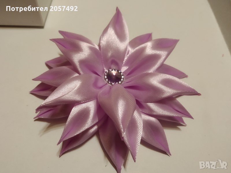 Сатенени цветя 10 см, снимка 1