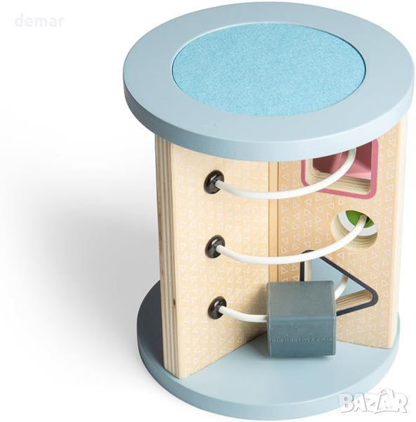 Bigjigs Дървена образователна играчка за занимания за бебета, снимка 1