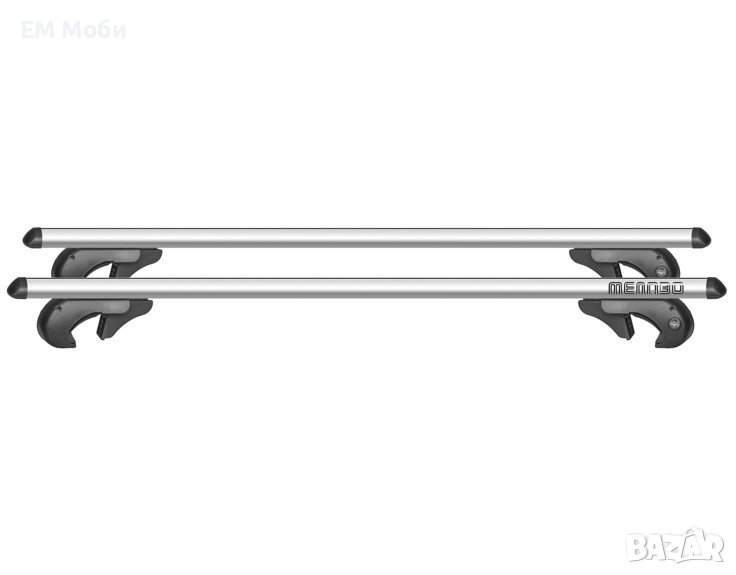 Алуминиеви греди багажник MENABO Brio за стандартен рейлинг 120см, снимка 1