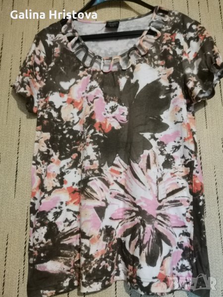 СТРАХОТНА БЛУЗКА НА ЦВЕТЯ РАЗМЕР XL , снимка 1