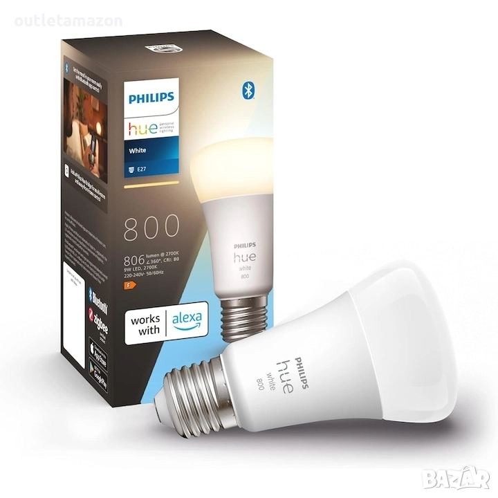 Смарт LED крушка Philips Hue, Bluetooth, Zigbee, снимка 1